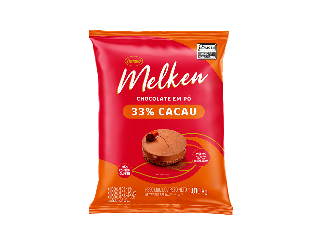 CHOCOLATE EM PÓ 33 % CACAU MELKEN HARALD 1,010 KG (CX 10 PCT)